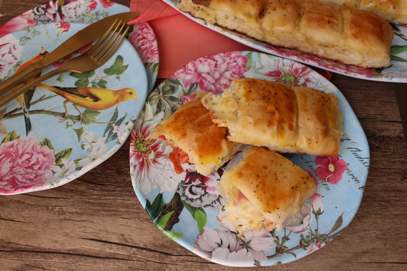 Receita de Enroladinho de Presunto e Queijo